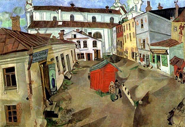 Der Marktplatz Vitebsk Zeitgenosse Marc Chagall Ölgemälde